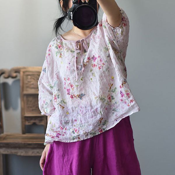 women's t-shirt women ramie t-shirts vintage floral o-neck half sleeve 2021 new summer loose chinese style female a5q8, White
women's t-shirt women ramie t-shirts vintage floral o-neck half sleeve 2021 new summer loose chinese style female a5q8, White