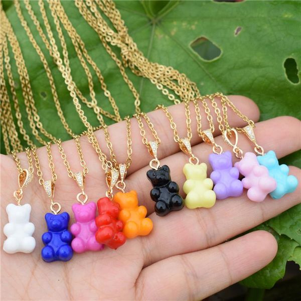 pendant necklaces colorful resin bear pearl zircon chain necklace 2021 for women girls party jewelry babygirl gifts, Silver
pendant necklaces colorful resin bear pearl zircon chain necklace 2021 for women girls party jewelry babygirl gifts, Silver