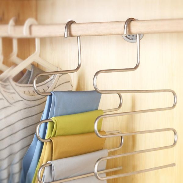 hangers & racks 5 layers stainless steel s shape clothes pants storage rack multilayer organizer
hangers & racks 5 layers stainless steel s shape clothes pants storage rack multilayer organizer