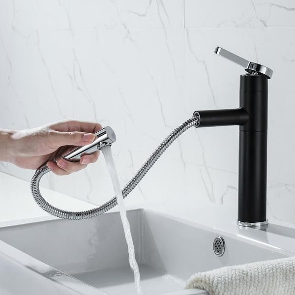 bathroom sink faucets black pull out 360 degree rotation basin faucet mixer single hole water tap with hose
bathroom sink faucets black pull out 360 degree rotation basin faucet mixer single hole water tap with hose