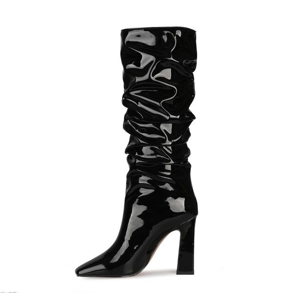 boots olomm handmade shiny from women with high knee square leaping foot elegant black dressed shoes bub3
boots olomm handmade shiny from women with high knee square leaping foot elegant black dressed shoes bub3
