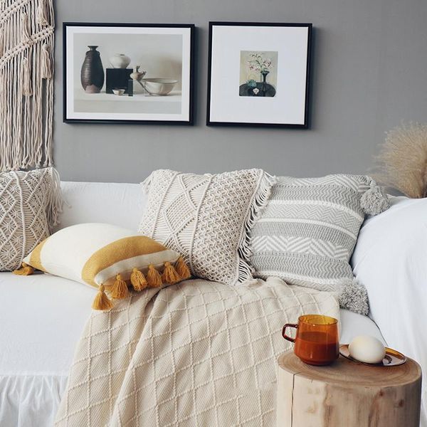 cushion/decorative pillow handmade cotton cushion cover with tassels knitted embroidery home decoration sofa pillowcase sham 30x50cm
cushion/decorative pillow handmade cotton cushion cover with tassels knitted embroidery home decoration sofa pillowcase sham 30x50cm