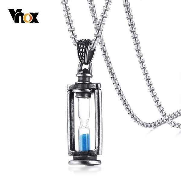 vnox memory hourglass men's necklace vintage stainless steel pendants promise love keepsake gifts, Silver
vnox memory hourglass men's necklace vintage stainless steel pendants promise love keepsake gifts, Silver