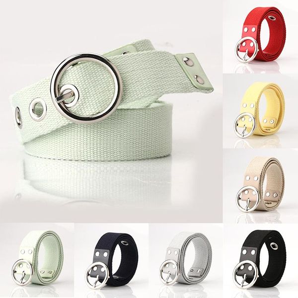 women belt punk style round pin buckle 1pcs single grommet hole waist strap rivet eyelets canvas jeans dress waistband belts, Black;brown
women belt punk style round pin buckle 1pcs single grommet hole waist strap rivet eyelets canvas jeans dress waistband belts, Black;brown