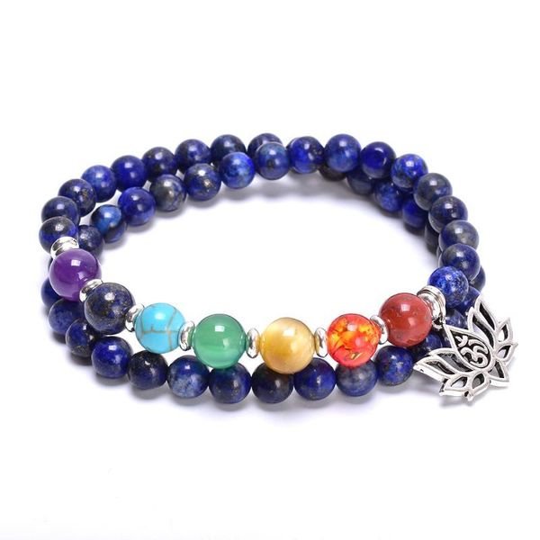 beaded, strands natural lapis lazuli chakra bracelet with lotus om charm wrap stacking mala stretch yoga jewelry women gift dropship, Black
beaded, strands natural lapis lazuli chakra bracelet with lotus om charm wrap stacking mala stretch yoga jewelry women gift dropship, Black