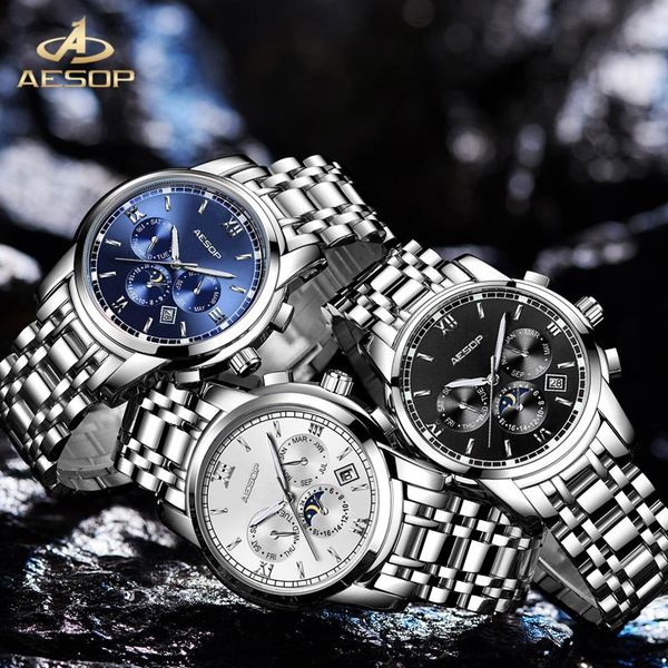 wristwatches luxury men's watch business casual mechanical waterproof 30m luminous small three hands reloj de hombre, Slivery;brown
wristwatches luxury men's watch business casual mechanical waterproof 30m luminous small three hands reloj de hombre, Slivery;brown