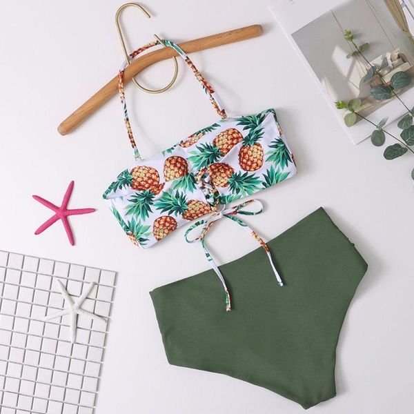 one-piece suits womens 2 piece bikini set halter pineapple printed cross bandage swimsuit high waisted tummy control bathing suit
one-piece suits womens 2 piece bikini set halter pineapple printed cross bandage swimsuit high waisted tummy control bathing suit