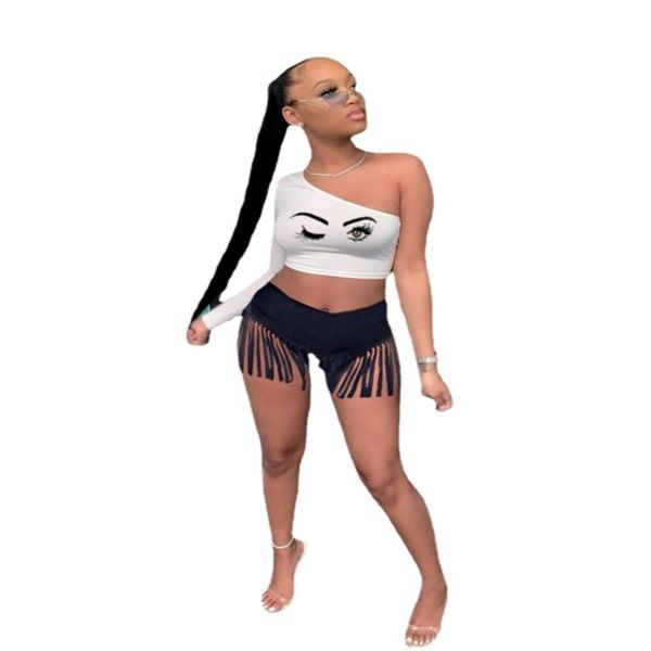 cute fashion two piece outfits for women shorts sets summer arrival one shoulder long sleeve crop and pants trendy 210525, White
cute fashion two piece outfits for women shorts sets summer arrival one shoulder long sleeve crop and pants trendy 210525, White