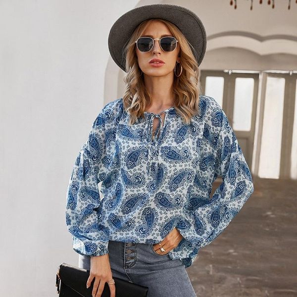 women's blouses & shirts summer shirt and blouse for women 2021 long sleeve retro printed soft bohemian print, White
women's blouses & shirts summer shirt and blouse for women 2021 long sleeve retro printed soft bohemian print, White