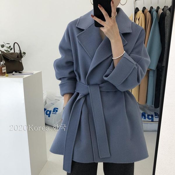 women's wool & blends double sided woolen jacket women 2021 autumn winter korean handmade loose simple plus size lacing belt black 100%
women's wool & blends double sided woolen jacket women 2021 autumn winter korean handmade loose simple plus size lacing belt black 100%