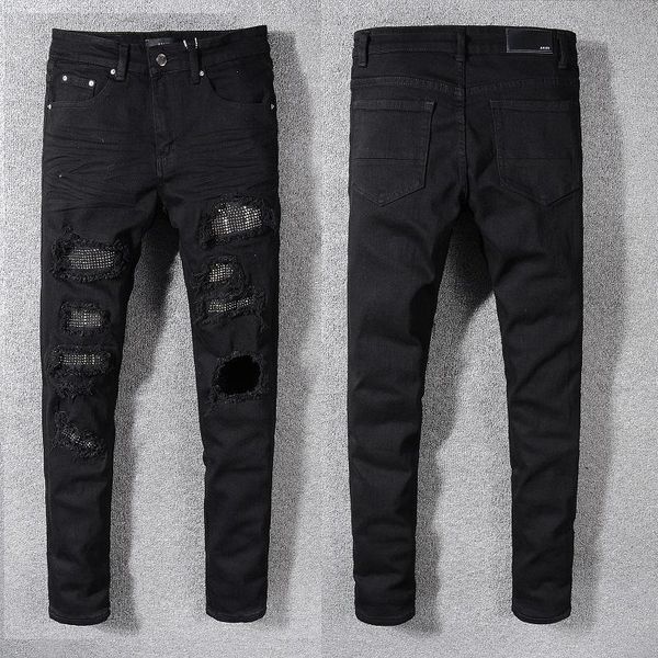 luxury patchwork jeans for men streetwear denim designer slim git mens colthing black pants hole men's, Blue
luxury patchwork jeans for men streetwear denim designer slim git mens colthing black pants hole men's, Blue