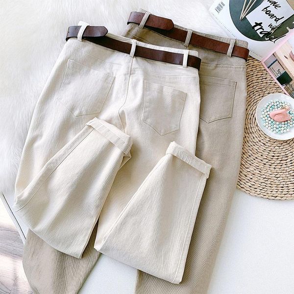 spring fashion high waist elasticity women's jeans solid denim straight female pencil pantskorean lady girl trousers pants & capris, Black;white
spring fashion high waist elasticity women's jeans solid denim straight female pencil pantskorean lady girl trousers pants & capris, Black;white