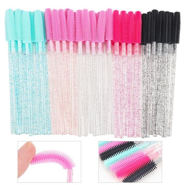 makeup brushes 50 pcs silicone crystal mascara wands applicator disposable diamond eyelash comb for women beauty brush tools
makeup brushes 50 pcs silicone crystal mascara wands applicator disposable diamond eyelash comb for women beauty brush tools
