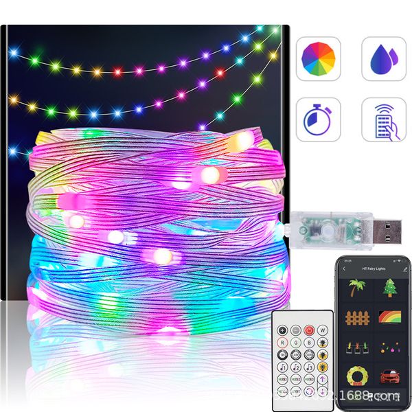 bluetooth string light 5m-50leds 10m-100leds smart phone app music christmas decoration copper wire light waterproof led leather wire rgb li
bluetooth string light 5m-50leds 10m-100leds smart phone app music christmas decoration copper wire light waterproof led leather wire rgb li