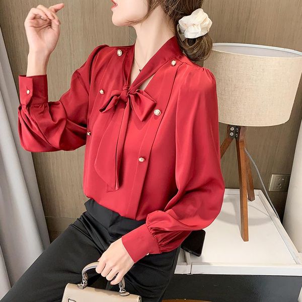 women's blouses & shirts coigarsam blouse women autumn 2021 fashion chiffon silk blusas womens and, White
women's blouses & shirts coigarsam blouse women autumn 2021 fashion chiffon silk blusas womens and, White