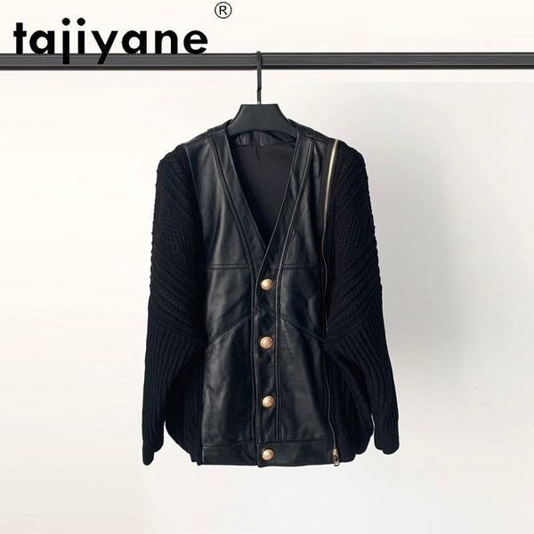 tajiyane 2021 real sheepskin jacket women genuine leather coats woman cloth stitching knitted cloak femme veste tn2077 women's & faux, Black
tajiyane 2021 real sheepskin jacket women genuine leather coats woman cloth stitching knitted cloak femme veste tn2077 women's & faux, Black
