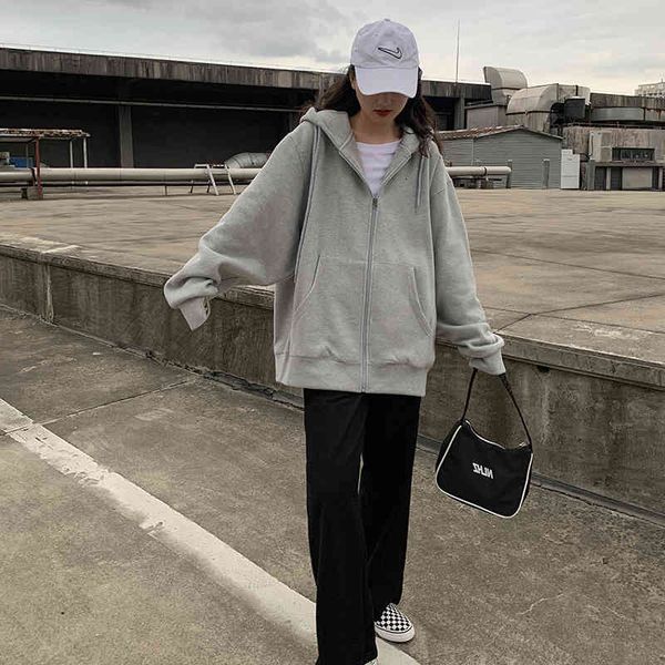 women's hoodies & sweatshirts korean-style female hoodie, zipper, vintage style, solid color, long sleeve, large hooded jacket fye4, Black
women's hoodies & sweatshirts korean-style female hoodie, zipper, vintage style, solid color, long sleeve, large hooded jacket fye4, Black