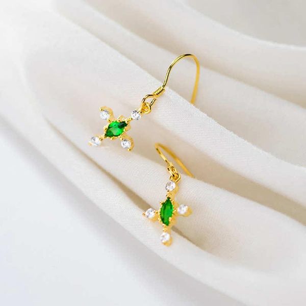 real 925 sterling silver green zircon cross drop earrings for women wedding minimalist fine jewelry bohemian accessories dangle & chandelier
real 925 sterling silver green zircon cross drop earrings for women wedding minimalist fine jewelry bohemian accessories dangle & chandelier
