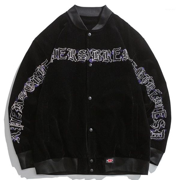 men's jackets 2021 men letter printing baseball jacket hipster casual couples coat stand collar single breasted clothes, Black;brown
men's jackets 2021 men letter printing baseball jacket hipster casual couples coat stand collar single breasted clothes, Black;brown