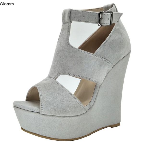 olomm fashion women platform sandals wedges high heels open toe elegant grey casual shoes us plus size 4-.5, Black
olomm fashion women platform sandals wedges high heels open toe elegant grey casual shoes us plus size 4-.5, Black
