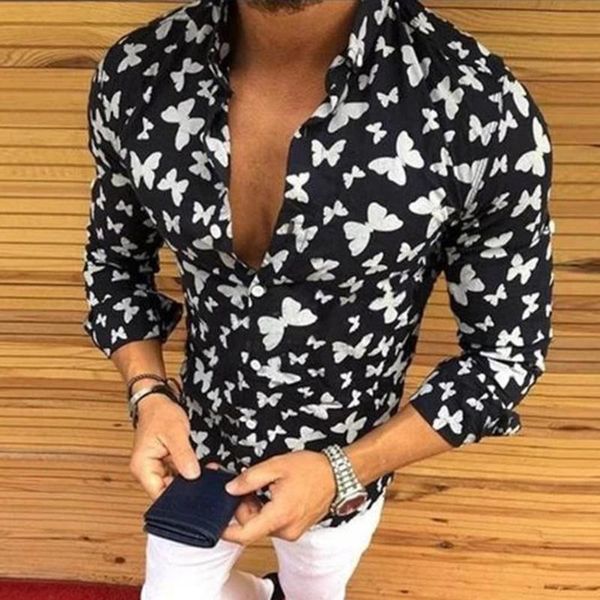 men's casual shirts shirt 3d butterfly printing long sleeve lapel floral cardigan fashion wear., White;black
men's casual shirts shirt 3d butterfly printing long sleeve lapel floral cardigan fashion wear., White;black