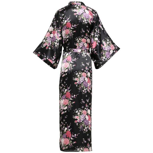 women's sleepwear long robe rayon satin lady print flower kimono bathrobe casual home clothes plus size bride bridesmaid dressing gown, Black;red
women's sleepwear long robe rayon satin lady print flower kimono bathrobe casual home clothes plus size bride bridesmaid dressing gown, Black;red