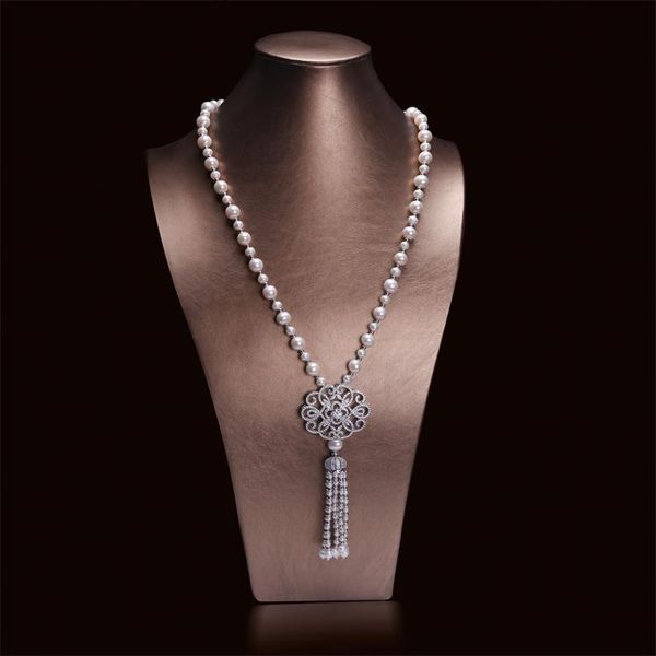 pendant necklaces luxury flower with tassel design necklace women elegant custmoized winter sweater gifts, Silver
pendant necklaces luxury flower with tassel design necklace women elegant custmoized winter sweater gifts, Silver