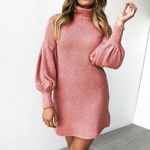casual dresses dress women autumn winter turtleneck long puff sleeve knitted vestidos de fiesta fe noche, Black;gray
casual dresses dress women autumn winter turtleneck long puff sleeve knitted vestidos de fiesta fe noche, Black;gray