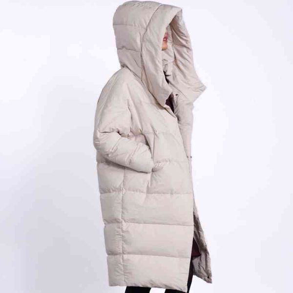 women's long sleeved knee length duck down jacket, large, single button, winter, 90%, Black
women's long sleeved knee length duck down jacket, large, single button, winter, 90%, Black