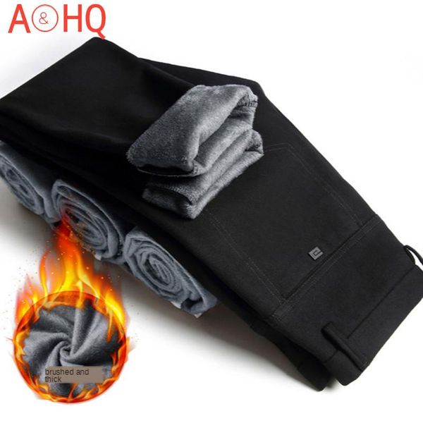 men's pants thicken fleece winter men warm clothing stretch casual pencil fashion business slim male trousers, Black
men's pants thicken fleece winter men warm clothing stretch casual pencil fashion business slim male trousers, Black