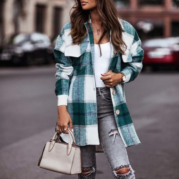 women's jackets womens vintage color block plaid shirts autumn winter button down cardigan female long sleeve pockets blouse coat outw, Black;brown
women's jackets womens vintage color block plaid shirts autumn winter button down cardigan female long sleeve pockets blouse coat outw, Black;brown