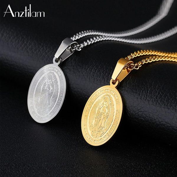 pendant necklaces high-quality classic virgin mary 316l stainless steel catholic cuban long link chain jewelry, Silver
pendant necklaces high-quality classic virgin mary 316l stainless steel catholic cuban long link chain jewelry, Silver