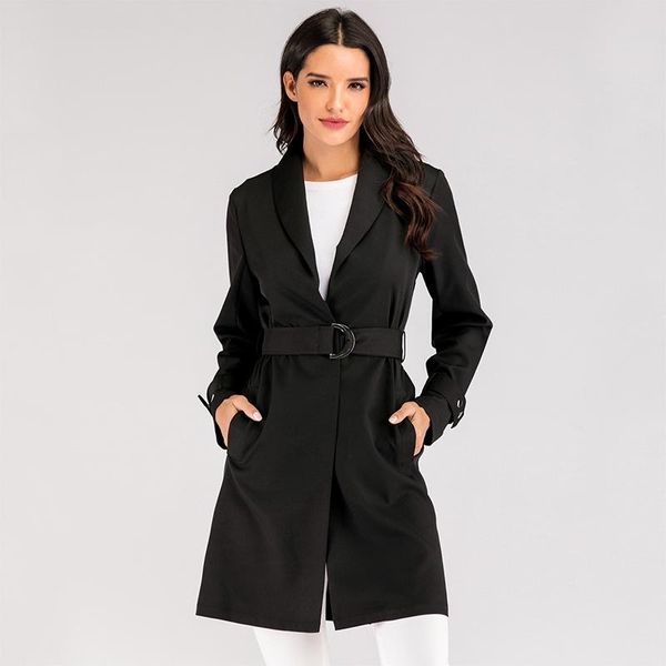belt black fashion trench women spring autumn high waist lapel solid colors windbreaker office lady commute casual workwear women's coa, Tan;black
belt black fashion trench women spring autumn high waist lapel solid colors windbreaker office lady commute casual workwear women's coa, Tan;black