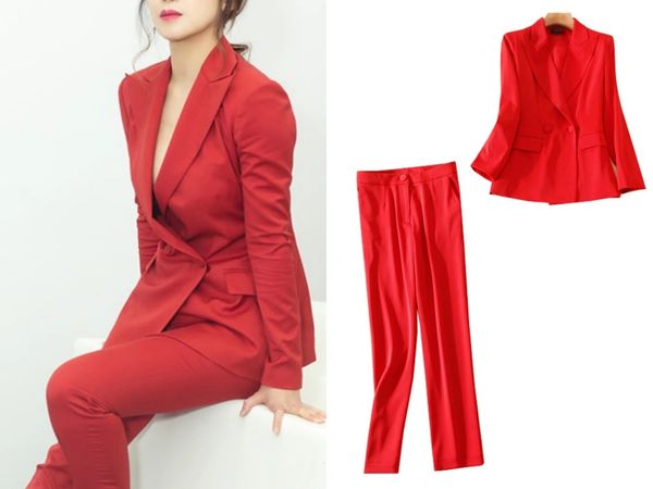 women's suits & blazers autumn star with the same high-quality red suit + nine point straight trousers fuyb, White;black
women's suits & blazers autumn star with the same high-quality red suit + nine point straight trousers fuyb, White;black