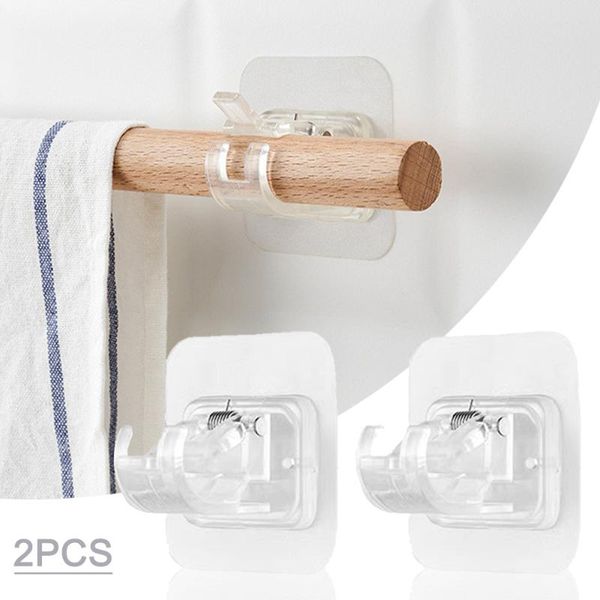 hooks & rails 2pcs curtain rod bracket adjustable clear wall self adhesive rods hanger for home
hooks & rails 2pcs curtain rod bracket adjustable clear wall self adhesive rods hanger for home