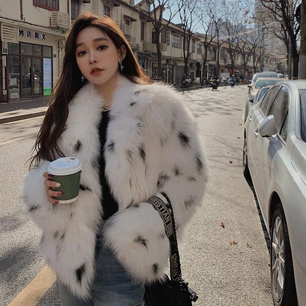 women's fur & faux gamporl clothes fashionable leopard print winter warm fluffy elegant ladies thick plush, Black
women's fur & faux gamporl clothes fashionable leopard print winter warm fluffy elegant ladies thick plush, Black