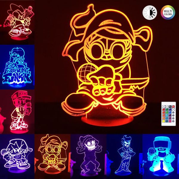 night lights 16 colors game friday funkin 3d led light acrylic gaming table lamp for kids children bedroom room decor lighting
night lights 16 colors game friday funkin 3d led light acrylic gaming table lamp for kids children bedroom room decor lighting