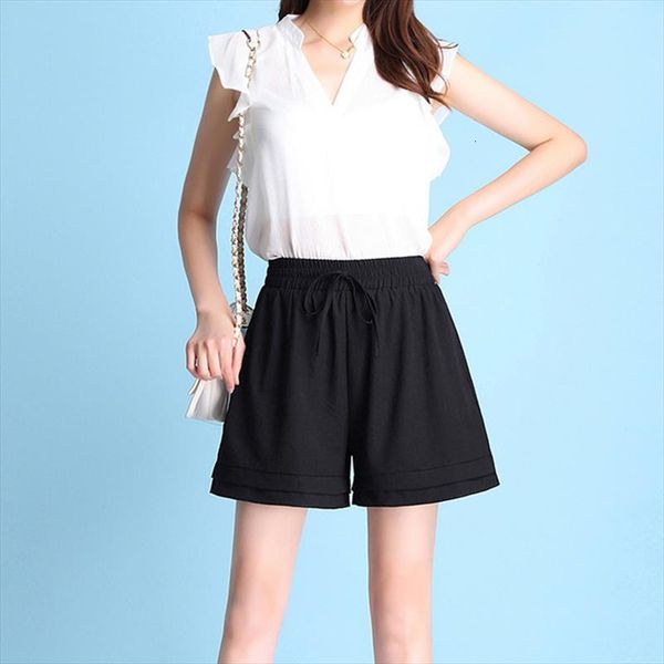 summer high waist solid women short pants casual loose wide leg trousers with elastic band ladies, White;black
summer high waist solid women short pants casual loose wide leg trousers with elastic band ladies, White;black
