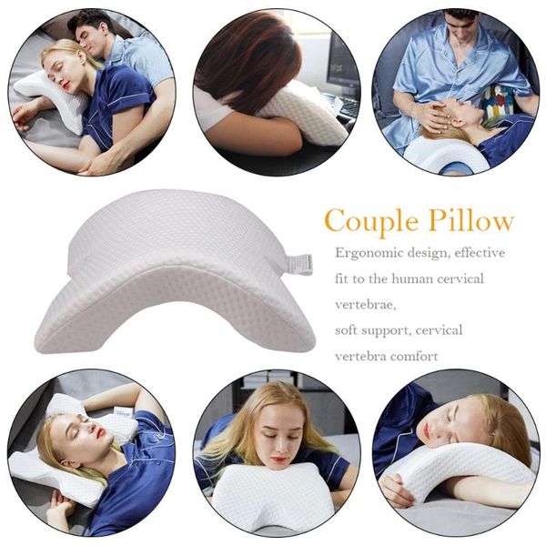 pillow curved memory foam slow rebound cervical couple anti pressure health neck protection
pillow curved memory foam slow rebound cervical couple anti pressure health neck protection