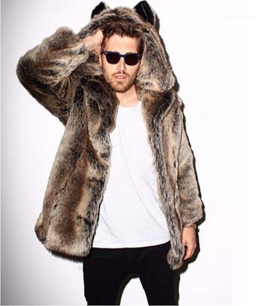 men's fur & faux european and american autumn winter hooded coat mid-length couple, Black
men's fur & faux european and american autumn winter hooded coat mid-length couple, Black