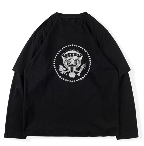 men stylist fake two pieces t-shirts fashion printed mens designers long sleeve t shirt size s-xl, White;black
men stylist fake two pieces t-shirts fashion printed mens designers long sleeve t shirt size s-xl, White;black