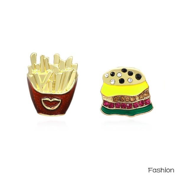 stud ins korean fashion french fries burger earrings cute multicolor personality creativity metal perforated ear studs for women, Golden;silver
stud ins korean fashion french fries burger earrings cute multicolor personality creativity metal perforated ear studs for women, Golden;silver