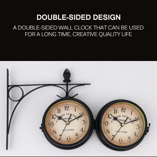 wall clocks retro double-sided clock silent quartz large vintage living room home decoration
wall clocks retro double-sided clock silent quartz large vintage living room home decoration