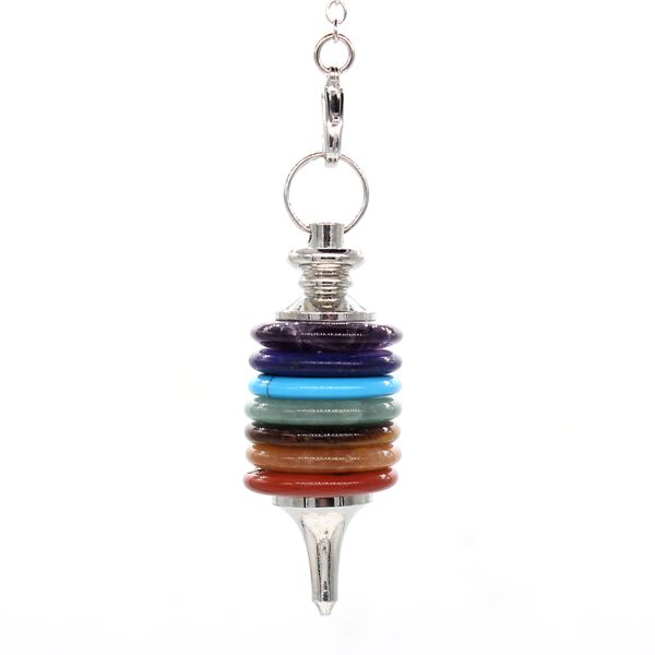 7 chakras wheels of life charms pendulum dowsing divination chain pendants men women gift for jewelry making hangings fashion wholesale, Silver
7 chakras wheels of life charms pendulum dowsing divination chain pendants men women gift for jewelry making hangings fashion wholesale, Silver