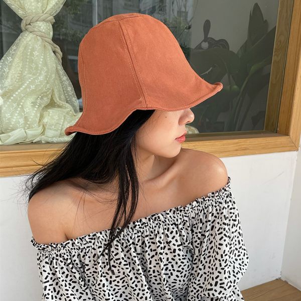 hat female spring and summer cotton fisherman version ins small face folding bucket cover basin hat, Yellow
hat female spring and summer cotton fisherman version ins small face folding bucket cover basin hat, Yellow
