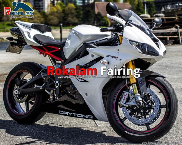 for triumph daytona675 2009 2010 2011 2012 motorcycle bodywork set daytona 675 09 10 11 12 white fairing cover parts (injection molding)
for triumph daytona675 2009 2010 2011 2012 motorcycle bodywork set daytona 675 09 10 11 12 white fairing cover parts (injection molding)