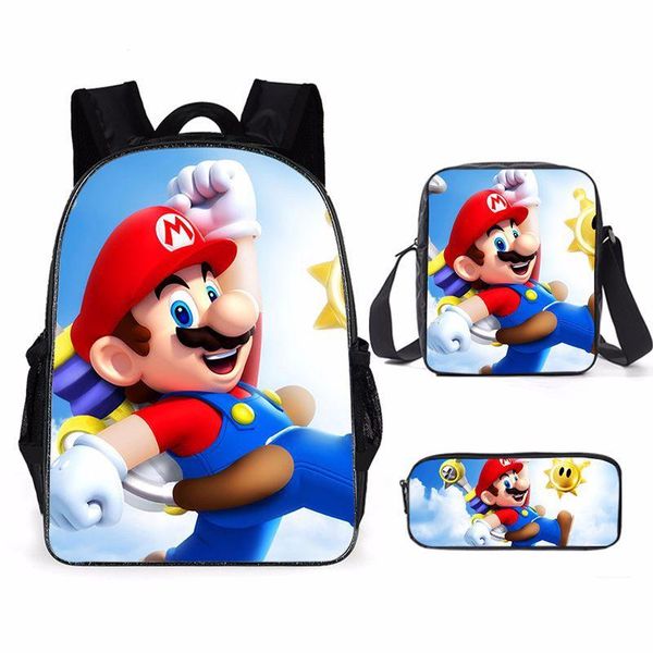backpack super smash marioes schoolbag travel shoulder bag pencil case three-piece set for kids students
backpack super smash marioes schoolbag travel shoulder bag pencil case three-piece set for kids students