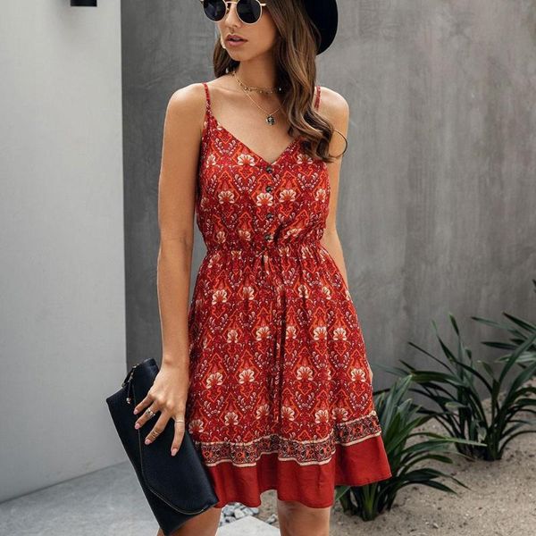 casual dresses women boho adjustable straps buttons drawstring floral print beach a line dress, Black;gray
casual dresses women boho adjustable straps buttons drawstring floral print beach a line dress, Black;gray