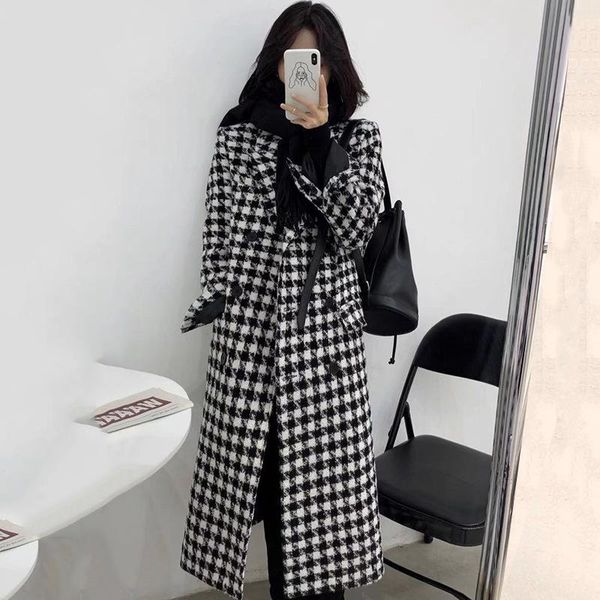 women's wool & blends plover case cloth coat female qiu dong han edition cultivate morality in the 2021 long little clothing, Black
women's wool & blends plover case cloth coat female qiu dong han edition cultivate morality in the 2021 long little clothing, Black