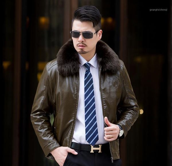 men's fur & faux winter plus velvet jaqueta de couro masculino chaqueta cuero hombre leather jacket men business casual straight mens c, Black
men's fur & faux winter plus velvet jaqueta de couro masculino chaqueta cuero hombre leather jacket men business casual straight mens c, Black